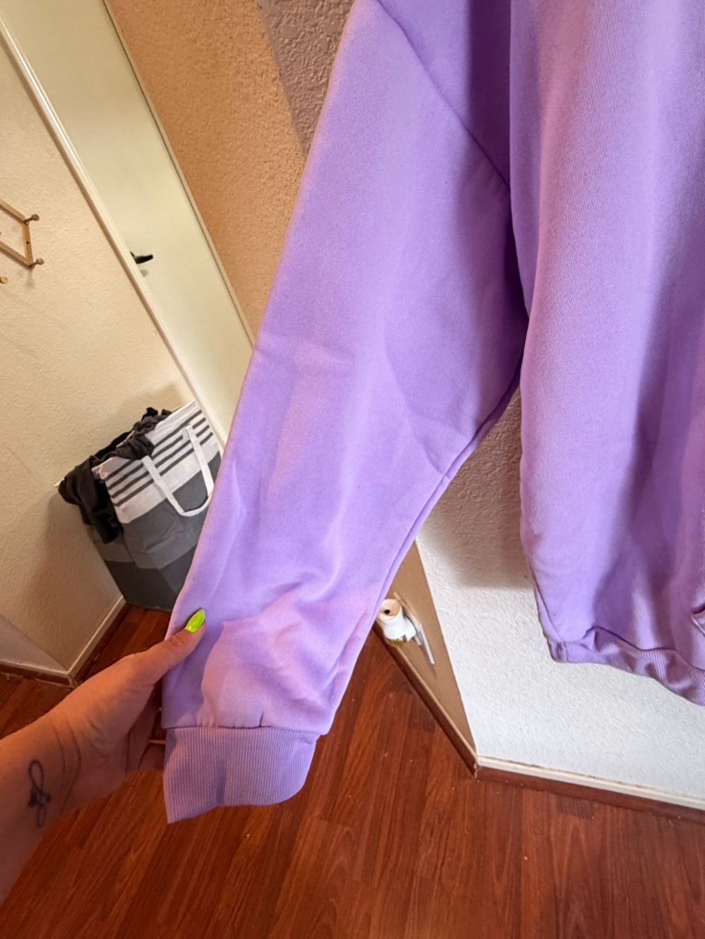SHEIN Lavender Fleece-Lined Hoodie - Lilac Purple - Picture 4 of 10